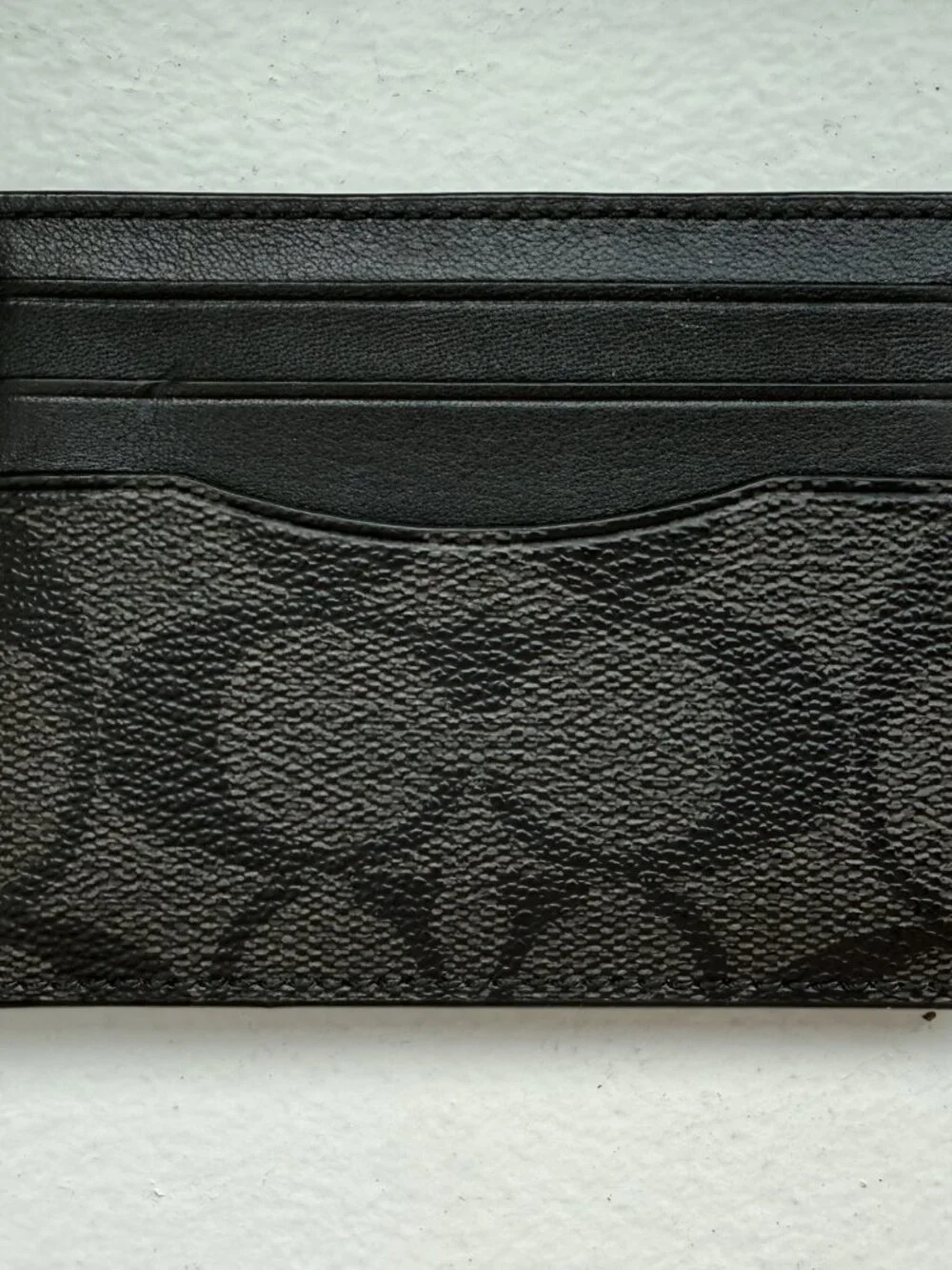 COACH Signature Flat Card Case
